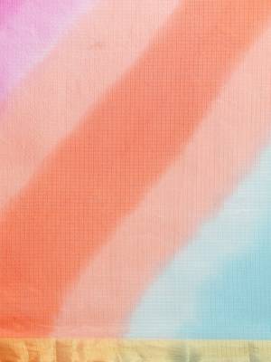   Multicolour Kota Art Hand Dyed Saree with blouse 3