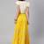 Maxi Yellow Cotton Skirt with Sleveless Crop Top