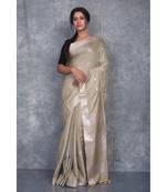 beige Silk Baswada With Anmol Zari Boota saree with blouse