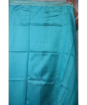 rama green Handloom Dupion Silk Saree With Dobbi Design saree with blouse 5