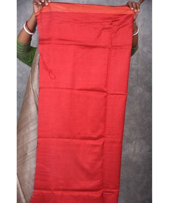 beige Handloom Dupion Silk Saree With Dobbi Design saree with blouse 5
