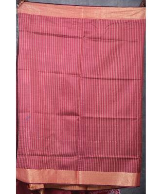 burgundy Handloom Dupion Silk Saree With Dobbi Design saree with blouse 5