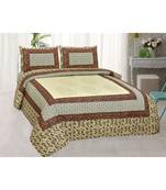 Ridan Cotton Multicolour King Size Printed Double Bed Sheet With Pillow Cover