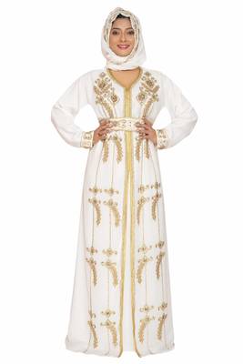 Islamic Moroccan Kaftan Arabic Abaya Dress For Womens  1