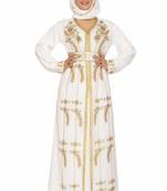 Islamic Moroccan Kaftan Arabic Abaya Dress For Womens 