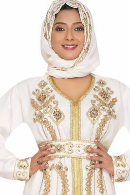 Islamic Moroccan Kaftan Arabic Abaya Dress For Womens  2