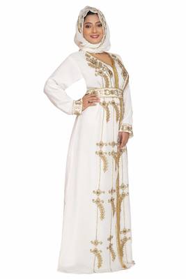 Islamic Moroccan Kaftan Arabic Abaya Dress For Womens  3