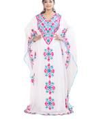 Royal Islamic Modern Elegant Dubai Moroccan Arabic Abaya Kaftan Stylish Georgette Long Sleeve Dress