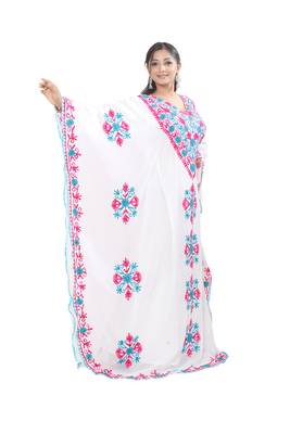 Royal Islamic Modern Elegant Dubai Moroccan Arabic Abaya Kaftan Stylish Georgette Long Sleeve Dress 2