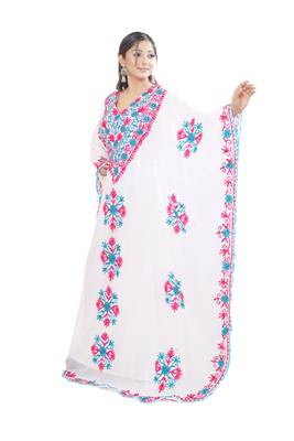 Royal Islamic Modern Elegant Dubai Moroccan Arabic Abaya Kaftan Stylish Georgette Long Sleeve Dress 3
