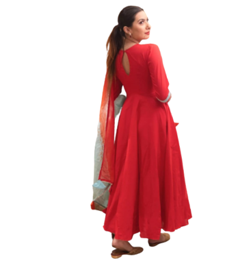 RF 1157 Red Kurti 2