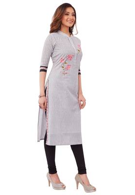 White printed cotton cotton-kurtis 3