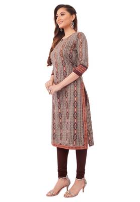 Grey printed cotton cotton-kurtis 3