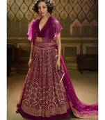 Hot Pink Sequence Embroidered Lehenga Choli