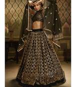 Black Golden Embroidered Party Wear Lehenga Choli