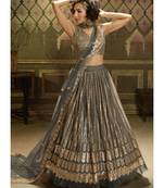 Grey Sequence Embroidered Party Wear Lehenga Choli