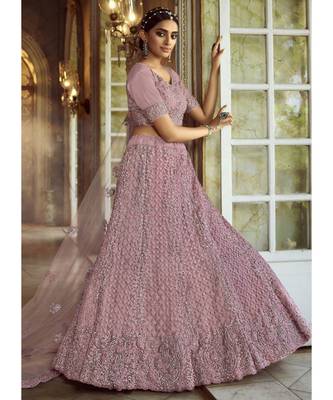 Soft Pink Wedding Lehenga Choli With Handwork Embroidery 2