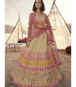 Beige Embroidered Lehenga Choli