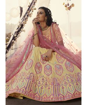 Yellow Embroidered Lehenga Choli 2