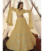 Yellow Embroidered Lehenga Choli