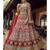 Off White Banarasi Art Silk Embroidered N Stones Umbrella Lehenga Wedding Wear