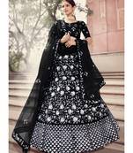 Black Silver Sequence Lehenga Choli