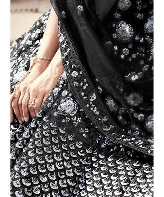Black Silver Sequence Lehenga Choli 4