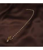 Traditional Ethnic Bridal Nose Ring Nath without piercing with Pearl Chain Encased with Pearl  