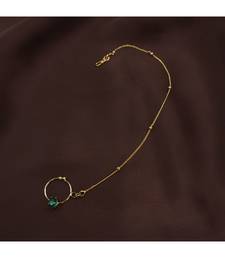 Traditional Ethnic Bridal Nose Ring Nath without piercing with Chain Encased with Pearl  