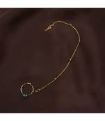 Traditional Ethnic Bridal Nose Ring Nath without piercing with Chain Encased with Pearl  