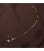 Traditional Ethnic Bridal Nose Ring Nath without piercing with Pearl Chain Encased with  