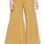 Beige plain chiffon palazzo-pants