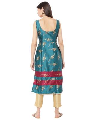Green printed polyester kurtas-and-kurtis 3