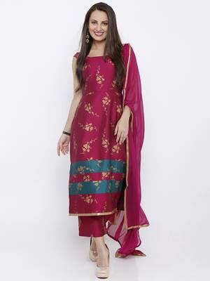 Pink printed polyester kurtas-and-kurtis 3