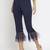 Blue plain polyester trousers