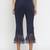 Blue plain polyester trousers