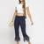 Blue plain polyester trousers