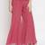 Pink plain chiffon palazzo-pants