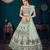 Pista Green Multi-thread and Sequince with gota patti Embroidered Georgette Semi-stitched Lehenga