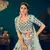 Pista Green Multi-thread and Sequince with gota patti Embroidered Georgette Semi-stitched Lehenga
