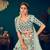 Pista Green Multi-thread and Sequince with gota patti Embroidered Georgette Semi-stitched Lehenga