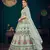 Pista Green Multi-thread and Sequince with gota patti Embroidered Georgette Semi-stitched Lehenga