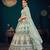 Pista Green Multi-thread and Sequince with gota patti Embroidered Georgette Semi-stitched Lehenga