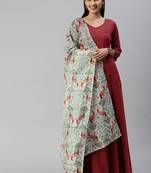 Maroon woven viscose rayon maxi-dresses