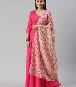 Pink woven viscose rayon maxi-dresses