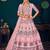 Pink Multi-thread, Sequins, and gota patti Embroidered Georgette Semi-stitched Lehenga
