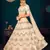 Beige Multi-thread, Sequins & gota patti Embroidered with all over diamond pasting Georgette Semi-stitched Lehenga