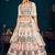 Pearl White Multi-thread and Sequins with gota patti Embroidered Georgette Semi-stitched Lehenga