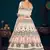 Pearl White Multi-thread and Sequins with gota patti Embroidered Georgette Semi-stitched Lehenga