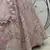 Pastel Pink Multi-thread, Sequins & gota patti Embroidered with all over diamond pasting Georgette Semi-stitched Lehenga